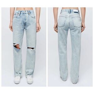 Re/Done 90s High Rise Loose Jeans In Vintage Playa Destroy 32